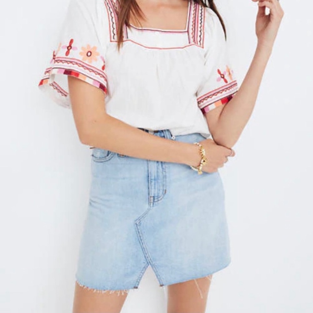 Madewell Rigid Denim A-Line Jean Skirt - 32